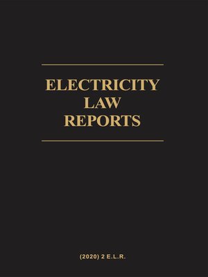 cover image of Electricity Law Reports Volume 2